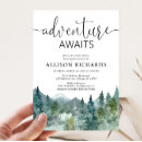 Search for adventure awaits baby shower invitations Forest