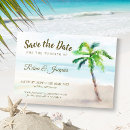 Search for beach wedding save the dates Palm tree