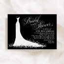 Search for black and white bridal shower invitations Bride