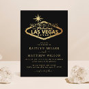 Search for las vegas destination wedding invitations Black and gold