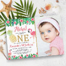Search for flamingo and pineapple invitations Luau