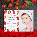 Search for 1st birthday thank you cards Strawberries