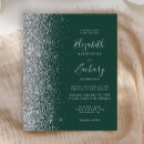 Search for emerald glitter invitations Chic