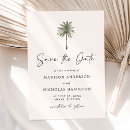 Search for palm tree wedding save the dates Modern