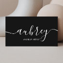 Search for black makeup artist business cards Minimalist