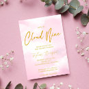 Search for clouds baby shower invitations Gold