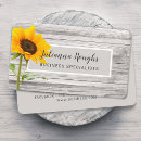 Search for sunflower business cards Rustic