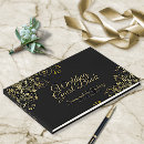 Search for black gold wedding guest books Simple