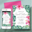 Search for aloha birthday invitations Hibiscus