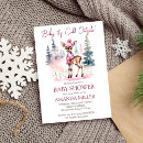 Search for snowflake baby girl shower invitations Watercolor