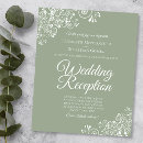 Search for wedding reception invitations Sage green