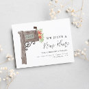 Search for new house invitations Watercolor
