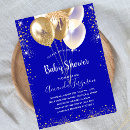 Search for royal blue gold baby shower invitations Party