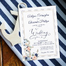 Search for navy blue peach wedding invitations Modern