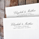 Search for rsvp return address labels Cursive script typography