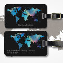 Search for world map luggage tags Wanderlust
