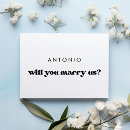Search for will you marry me invitations Black and white