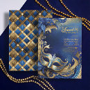 Search for royal blue masquerade party invitations Mis quince anos