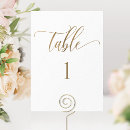 Search for gold foil table cards Elegant