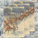 Search for vintage reindeer wrapping paper Santa claus