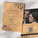 Search for orange and black wedding invitations Floral