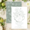 Search for tea shower invitations Sage green