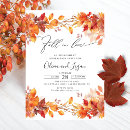 Search for fall in love engagement party invitations Autumn