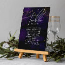 Search for purple table cards Black