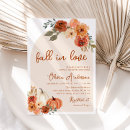 Search for pumpkin bridal shower invitations Rust flowers botanical autumn