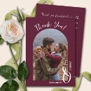 Search for burgundy thank you cards Bride and groom