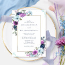 Search for purple and blue wedding invitations Watercolor floral