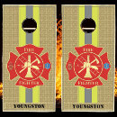 Search for firefighter cornhole sets Maltese cross