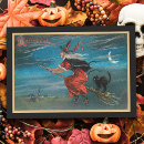 Search for vintage halloween Witch with black cat
