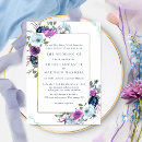 Search for purple and blue wedding invitations Watercolor floral