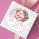 Search for birth announcement stickers Girl