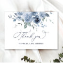 Search for floral wedding thank you cards Dusty blue