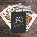 Search for 80th birthday playing cards Elegant