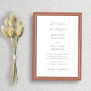 Search for copper wedding invitations Simple minimalist
