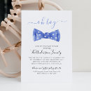 Search for bow tie baby shower invitations Watercolor