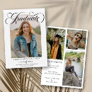 Search for senior graduation invitations Black and white