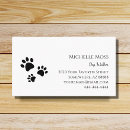 Search for dog paw print business cards Black and white