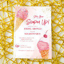 Search for ice cream bridal shower invitations Pink