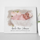Search for nursery canvas prints Birth stats