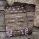 Search for wood wedding invitations Lavender