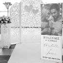 Search for bride and groom name banners Black and white