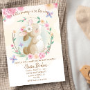 Search for rabbit baby shower invitations Watercolor greenery