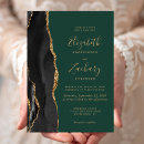 Search for black green gold wedding invitations Elegant