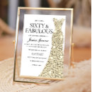 Search for 60 and fabulous invitations Glitter