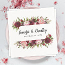Search for burgundy and blush wedding napkins Rustic