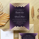 Search for purple and gold wedding invitations For her